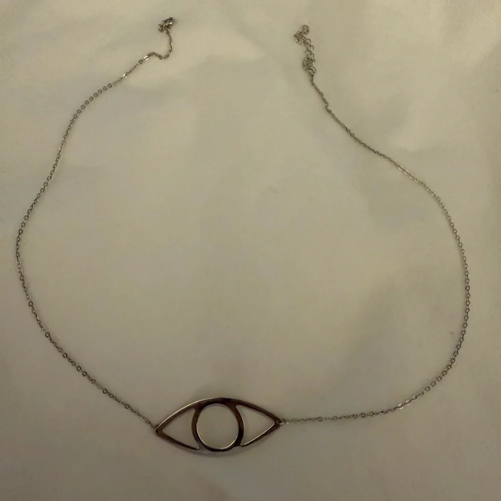 Sterling silver evil eye necklace - Picture 2 of 2